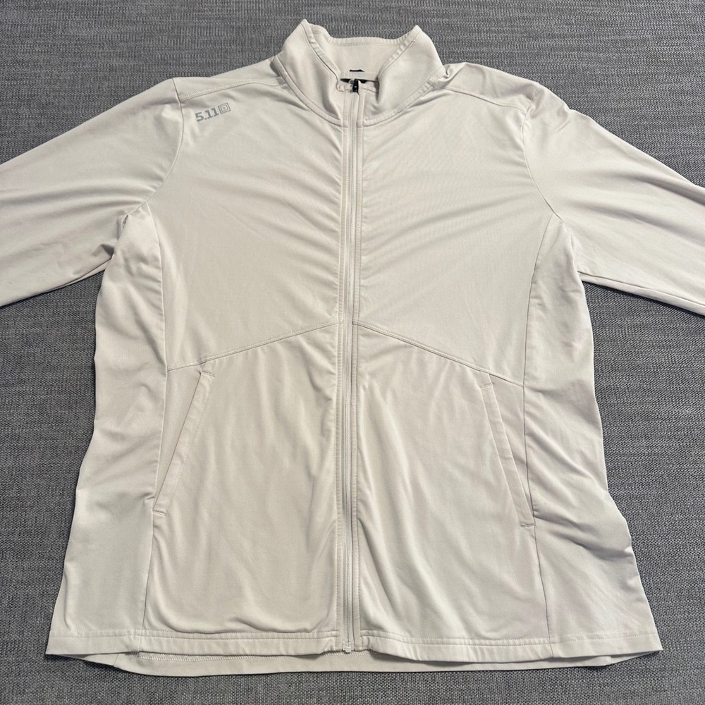 5.11 Tactical PT-R Full Zip Jacket Mens XL Tan Lightweight Training